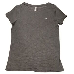 NWT Under Armour Womens Fitted T Shirt Heatgear Grey Size XL